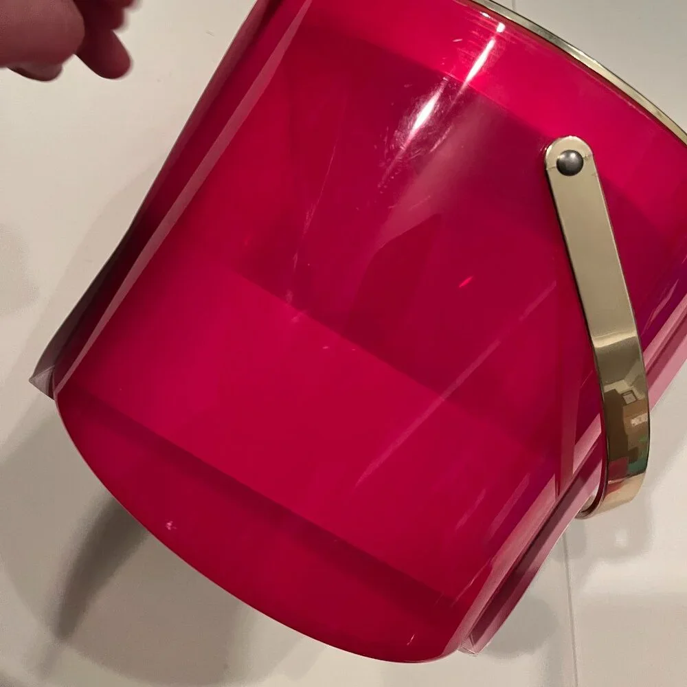 Plastic Ice‎ Bucket and Scoop (Hot Pink and Gold!) (NEW)